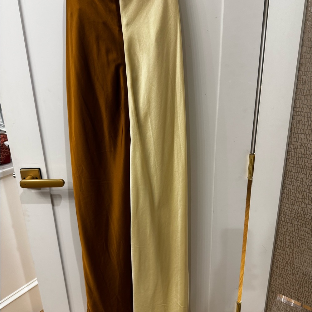 Significant Other Strapless Cream and Brown Dress - Picture 5 of 5